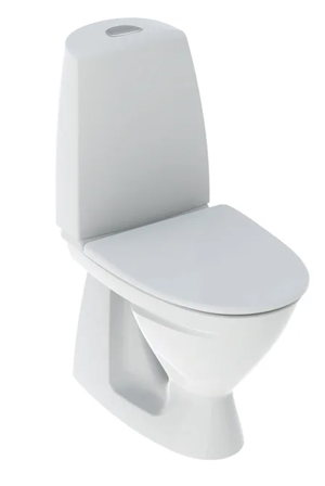 Ifö Sign 6860 Toilet med S-lås, dobbelt flush, til limning, Badeværelse