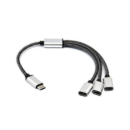 USB C Uros - 3 USB C Naaras Jakaja C-tyypin puhelimille, tableteille, kannettaville tietokoneille