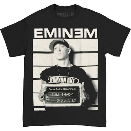 Eminem Unisex Adult Arrest T-Shirt M Svart