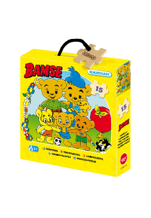 BAMSE Träpussel med 15 bitar, Bamses familj Spel & pussel Unisex ONESIZE