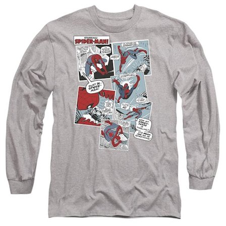 Spider-Man Unisex Vuxen Panel Collage T-Shirt XXL Sport Heather