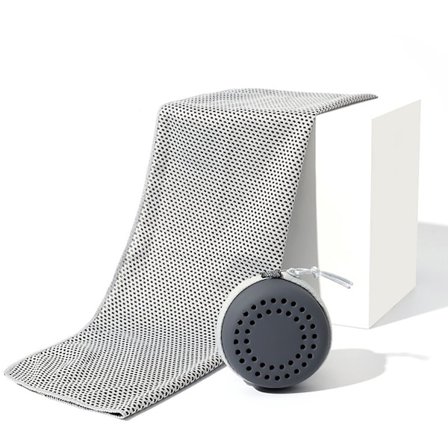 Kølehåndklæde til sommer og sport - hurtigtørrende - 30x60 cm (børn) grå - med opbevaringsboks