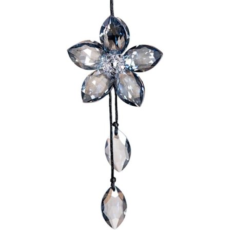 Lysekrone Ornament Krystal Blomst Bil Vedhæng Suncatcher Bakspejl Bil Charm Lucky Hængende Ornament Bil Interiør