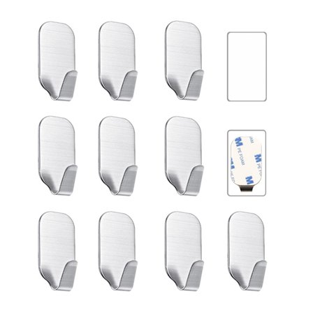 Små selvklæbende kroge til ophængning Ekstra stærke selvklæbende kroge Kraftige selvklæbende kroge til vægge, vægkroge uden søm, 12-pak