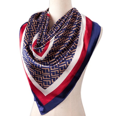 35 x 35 Kvadratisk Silkesliknande Hårsjalf Huvud Sovande Wrap Satinsjal, H