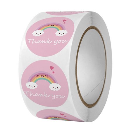 500 stk Tak for dit køb Stickers Scrapbog Gracia