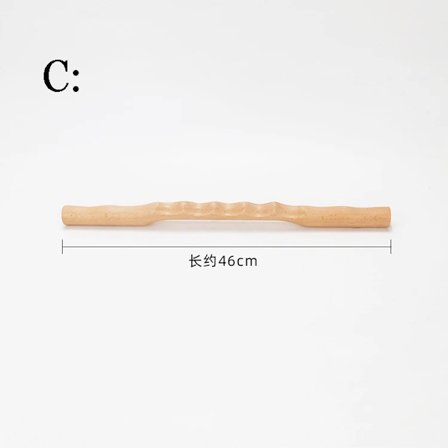 Luonnollinen pyökkinen puinen niska-hartia-selkähierontalaite, puinen Guasha-tikku hierontaan, Gouache-terapiaan, SPA-kauneussalonkiin ja terveyteen