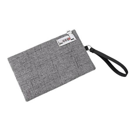 Sikker RFID-blokerende rejsedokumentorganisator Grey