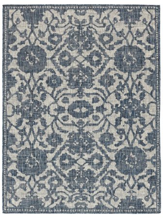 Washable Indoor/Outdoor Rug Tajmali Blue Oeko-Tex