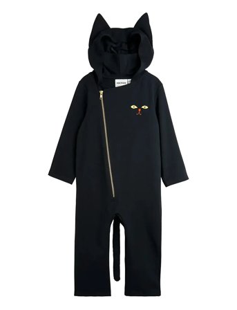 Mini Rodini Catsuit Onesie - Black - 80-86