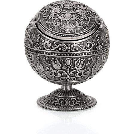 Vintage vindskyddad askkopp med lock bordsskiva bärbar cigarett