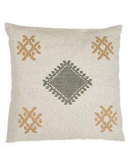 Putetrekk Ike linblanding med broderi Grønn