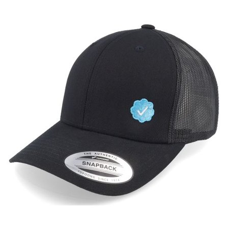 Iconic - Svart trucker Keps - Verified Retro Black Trucker @ Hatstore