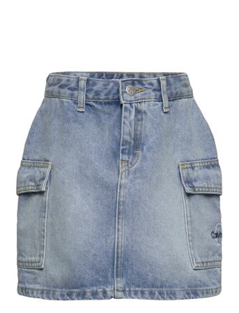 Skirt Pockets Chalky Blue Dresses & Skirts Skirts Short Skirts Blå Calvin Klein
