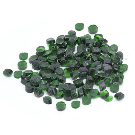 Millefiori Glas Rød Termisk Smeltning Farvet Glasur til Dekoration Varmsmeltet Glasblok Kit Transparent Grøn