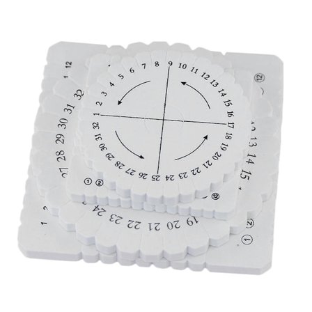 4 stk. Armbånds-vævplade Kvadratisk Kumihimo Kumihimo Disk Kumihimo Bræt Disk Smykkefremstilling Fletningsplade