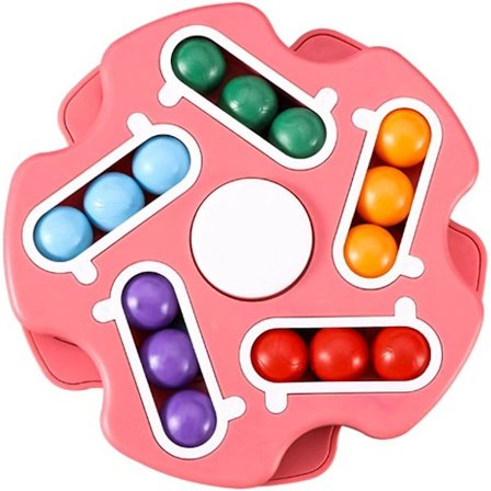 Spinning Magic Beans Rubiks Kub Fem Färger Magic Beans Pussel Dubbelsidig Fingertip Gyro