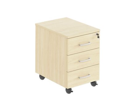 DENORD DESIGN Hurts mobil 3 lådig, djup 450mm björk - Lyreco - Kontorsmöbler och inredning - Bord och hurtsar - Hurtsar