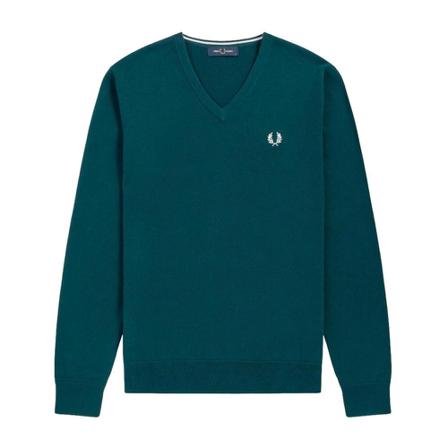 Fred Perry, Sweater Groen, Heren, Maat:L