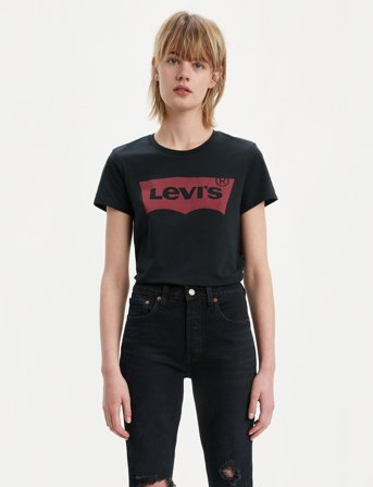Levi's The Perfect Tee Mineral Black - Black - S