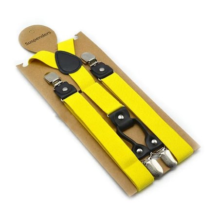 120 cm Svarta Hängslen för Män Justerbara Elastiska Herrhängslen med 4 Clips