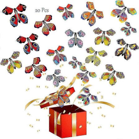 Magisk Sommerfugl 20 stk Magisk Flyvende Sommerfugl Kort som Fødselsdagsgaver, Performance Rekvisitter Overraskelsesgaver