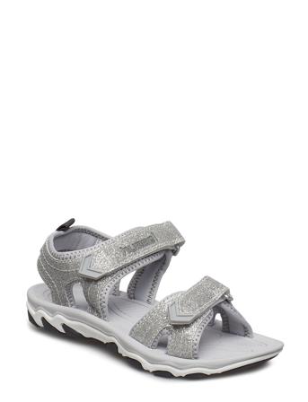 Sandal Glitter Jr Shoes Summer Shoes Sandals Sølv Hummel