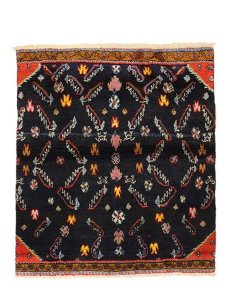 Annodato A Mano Hamadan Tappeto 90X98 Di Lana Piccolo