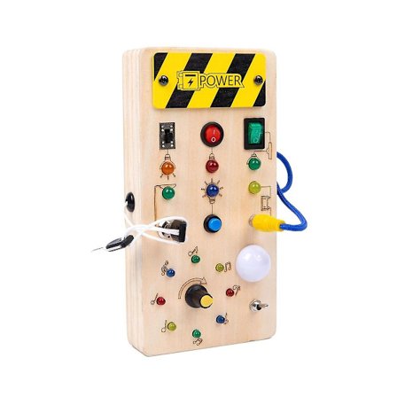 Træ travlt bestyrelseslegetøj, småbørn travlt bestyrelseslegetøj med lysekontakt legetøj til aktivitet, jul & fødselsdag