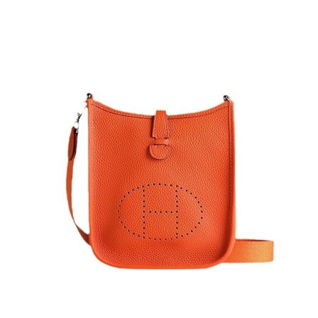 Orange fashion klassisk niche Evelyn ny taske skuldertaske crossbody damelædertaske