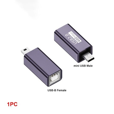 USB-B til Type-C Converter MIDI Adapter USB-B TIL MINI USB USB-B