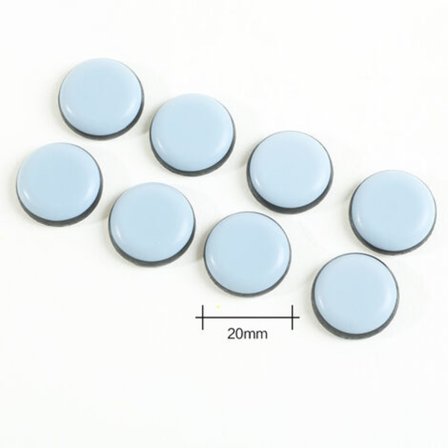 Bekväma Möbelskyddsglidare för Bord och Stolsben - Rund, 20mm