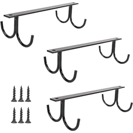 3-pack rustika mugghållare under skåp, kopphållare under hylla 12