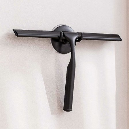 10 tommer vinduesskraber, rustfri bruseskærmsskraber med stærk sugekopkrog til badeværelse, køkken, spejl, bil, vindues- og glasrengøring