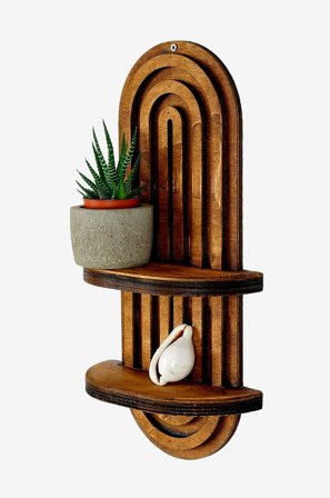 Hanah Home - Vägghylla - Vahap - Brun - Vägghyllor - Från Homeroom