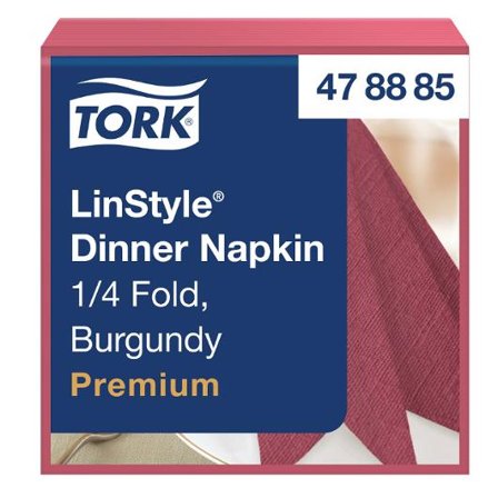TORK Servett LinStyle Middag vinröd 50/fp - Lyreco - Kök och servering - Servetter och dukar - Servett - 3-lagers
