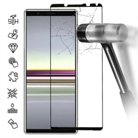 Sony Xperia 5 V Heltäckande Härdat Glas Skärmskydd - 9H -...