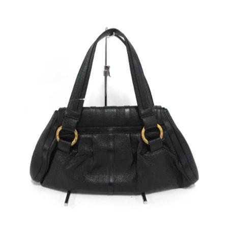 Bvlgari Vintage, Pre-owned Leather Handbag Zwart, Dames, Maat:ONE Size