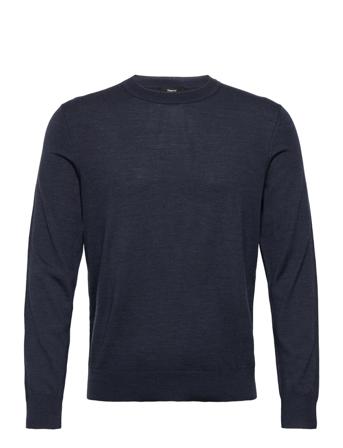 Crew Neck Po.regal W Strikkegenser M. Rund Krage Navy Theory