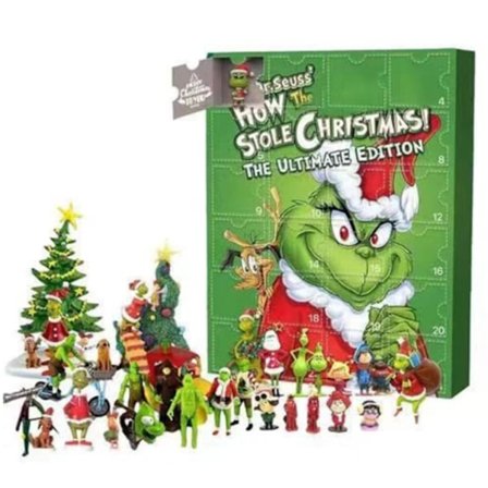Grinch Julekalender med Karakterer og Figurer - 24 Dages Julekalender G