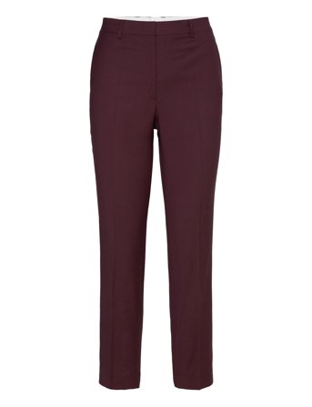 Filippa K Emma Cropped Cool Wool Trouser - Burgundy - 34