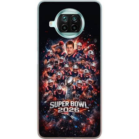 Kompatibelt Mobildeksel til Xiaomi Mi 10T Lite 5G Super Bowl 2026 plakat med New England Patriots og NFL-trofe i eksplosiv sportsdesign
