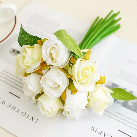 Kunstige blomster Fake Rose FARGE 1 FARGE 1