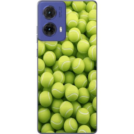 Kompatibel Mobilcover til Motorola Motorola Moto G85 Mønster af grønne tennisbolde i høj detalje, sporty motiv med gentagende tekstur og stærke fa