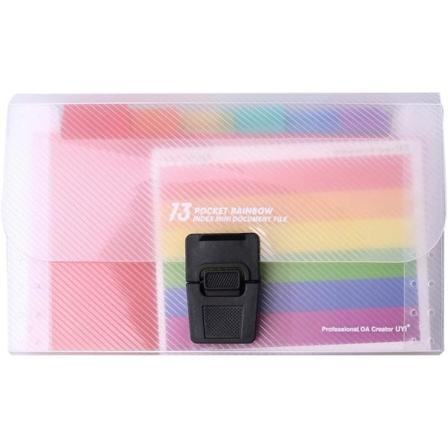 Galaxy 1. mini dokumentmappe, 13 lommer Small Accordian organizer Plast utvidbare mapper