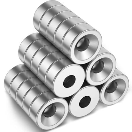 30 Stykker Kraftige Neodym Skruemagneter, 8X3mm Super Sterke Magneter for Kjøleskap Kjøkkenskap Paneler