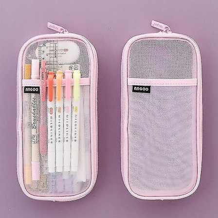 Transparent pappersväska Förvaringslåda för vuxna kontor (inga brevpapper, rosa)