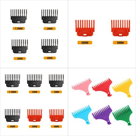 3/4/6/8/MM Hårtrimmer Hårsaks Begrænsningskam ZH ZH