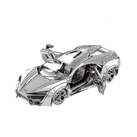 Model 3D Puslespil Metalmodel Kit Hypersport Racerbil Samling Model DIY 3D Udskåret Model Puslespil Legetøj F