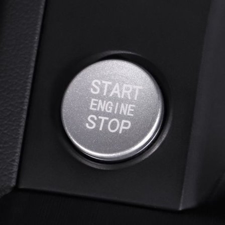 Startknapp-klistremerker Nøkkelring Trim Cover SØLV STARTER LAPP